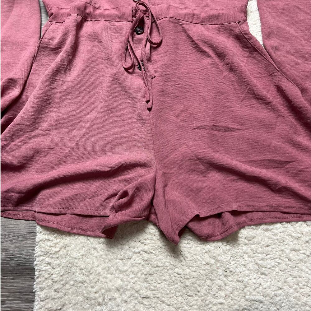 ASOS NWT Mauve Romper Feminine Modern Utility Soft Elegant Clean Girl Chic - Picture 4 of 11